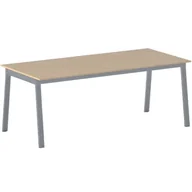Stoły warsztatowe - B2B Partner Stół PRIMO BASIC z szarosrebrnym stelażem, 2000 x 900 x 750 mm, buk 499066 - miniaturka - grafika 1
