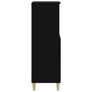 Wysoka szafka, czarna, 60x36x110 cm - Szafki do salonu - miniaturka - grafika 5
