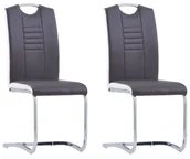 Krzesła - Szary komplet krzeseł na płozach do jadalni - Pivo - miniaturka - grafika 1