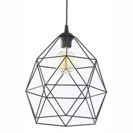 Lampy sufitowe - Druciana klatka wisząca Galaxy 3455 TK Lighting loftowa metalowa czarna - miniaturka - grafika 1