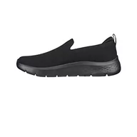 Kapcie damskie - Skechers Męskie kapcie BBK 216491, czarne, tekstylne, 9 UK, Czarna tkanina, 43 EU - miniaturka - grafika 1