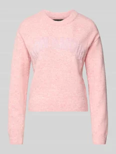 Sweter z dzianiny o kroju regular fit z dodatkiem wiskozy model ‘AMOREMIO’ - Swetry damskie - miniaturka - grafika 1