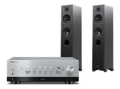 Zestawy stereo - Yamaha R-N1000A (srebrny) + Diva 5 (czarny) - miniaturka - grafika 1