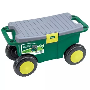 Draper Tools Ogrodowy wózek na narzędzia z siedzeniem, zielony, 60852 Draper Tools - Taczki - miniaturka - grafika 1