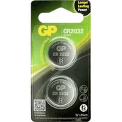Baterie i akcesoria - GP guzikowa CR2032 blister 2szt CR2032-U2 - miniaturka - grafika 1