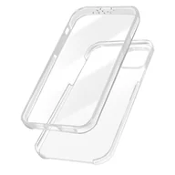 Etui i futerały do telefonów - Etui 360° do iPhone'a 14 Elastyczny przód i sztywny tył — przezroczyste - miniaturka - grafika 1