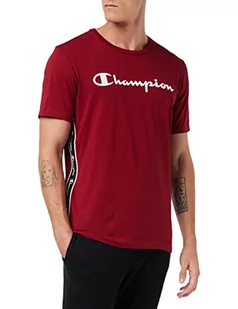 Champion Męski T-shirt American Tape Big Logo, karminowoczerwony, S - Koszulki męskie - miniaturka - grafika 1