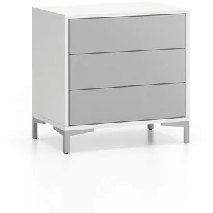 B2B Partner Komoda biurowa z 3 szufladami LAYERS, solidna podstawa, biała / szara 611456 - Szafki biurowe - miniaturka - grafika 1