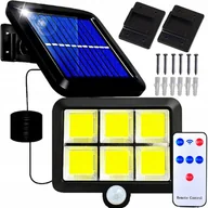 Lampy ogrodowe - Lampa Solarna 120 LED z Czujnikiem Ruchu + Pilot - miniaturka - grafika 1