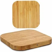 Ładowarki do telefonów - Qi Bezprzewodowa Mata Ładująca Kompatybilna Z Sony Xperia 1 Iv Charger Bambus Indukcyjna Uniwersalna Szybka Stacja Ładująca 15 W, Model: Kwadrat - miniaturka - grafika 1