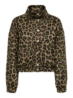 Kurtki damskie - ONLY Kurtka polarowa w kolorze jasnobrązowo-czarnym - miniaturka - grafika 1