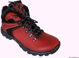 Moskała Trekkingi ze skóry naturalnej czerwone - Buty trekkingowe damskie - miniaturka - grafika 1