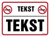 Systemy ekspozycyjne i znaki informacyjne - ZNAK NA ZAMÓWIENIE WZÓR B-020, PN - PŁYTA PCV 1MM; (600X450MM) - miniaturka - grafika 1