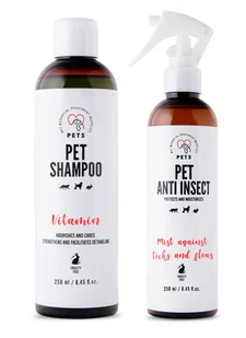 PET Shampoo Vitamin_Szampon Witaminowy 250ml Odżywczy i pielęgnujący + PETS ANTI INSECT - skuteczna ochrona przeciw kleszczom, pchłom oraz innym owadom 250ml - Szampony i odżywki dla psów - miniaturka - grafika 1