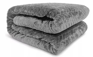 Miękki koc pled narzuta na łóżko FUERO 200x220 SZARY - Koce - miniaturka - grafika 1