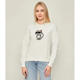 Karl Lagerfeld Bluza ikon sketch Straight fit - Bluzy damskie - miniaturka - grafika 1