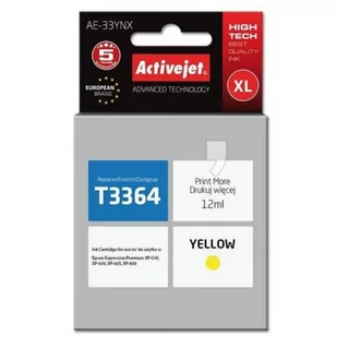 ActiveJet Tusz AE-33YNX zamiennik Epson 33XL T3364 yellow AE-33YNX - Tusze zamienniki - miniaturka - grafika 1