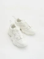 Buty dla dziewczynek - Reserved - Sneakersy ze stoperem na pięcie - biały - miniaturka - grafika 1