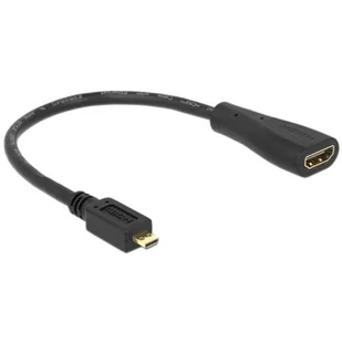 Delock Kabel HDMI 65391 - 0.23 m, micro HDMI (D) - HDMI (A), męskie - żeńskie - Kable komputerowe i do monitorów - miniaturka - grafika 1