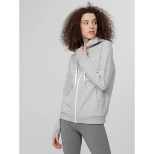 Bluza Damska 4F Rozpinana Z Kapturem Szara L22BLD353-27M - Bluzy sportowe damskie - miniaturka - grafika 1