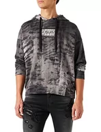 Bluzy męskie - Just Cavalli Męska bluza z kapturem, 900s, czarna, XXXL - miniaturka - grafika 1