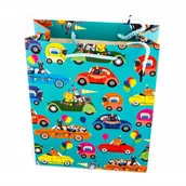 Opakowania i torebki na prezenty - Torba Prezentowa Mała Auta 18X23Cm Różne Kolory - miniaturka - grafika 1