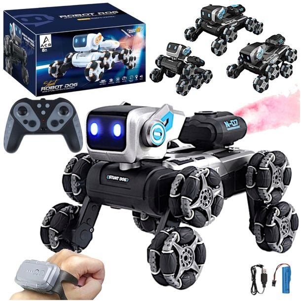 Robot Pies Zdalnie Sterowany Gestem Pilot Para Wodna Obrót 360 Led Prezent