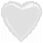 Balony i akcesoria - Balon foliowy, Serce, 18", biały - miniaturka - grafika 1