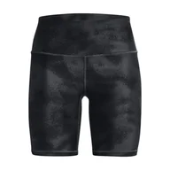 Spodenki damskie - Damskie Spodenki UNDER ARMOUR ARMOUR AOP BIKE SHORT 1372143-002 – Czarny - miniaturka - grafika 1