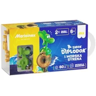 Klocki - Mini Waffle 60el Smok Diplodok i Morska Syrena - miniaturka - grafika 1