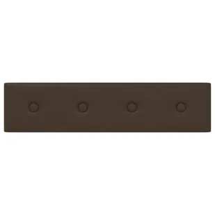 vidaXL Panele ścienne, 12 szt, brąz, 60x15 cm, sztuczna skóra, 1,08 m² 343987 - Panele ścienne i boazeria - miniaturka - grafika 6