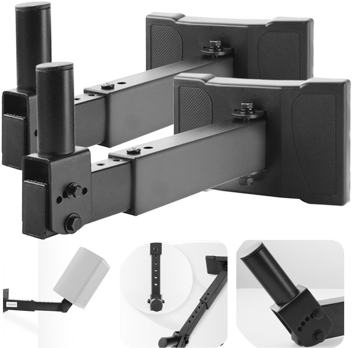 Hardman Statyw kolumnowy ścienny 2szt HWS4 one size