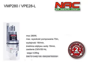 NAC VPE28-L - Pompy wodne - miniaturka - grafika 1