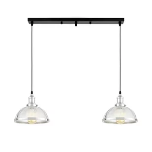 PODWÓJNA LAMPA WISZĄCA LOFT CHROMOWANA BRICO W2 - Lampy sufitowe - miniaturka - grafika 1