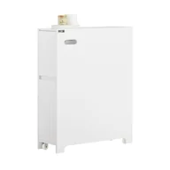 Szafki łazienkowe - SoBuy BZR111-W Wąska Szafka Łazienka na Papier Toaletowy na Kółkach - miniaturka - grafika 1