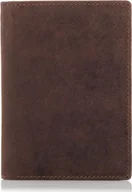 Portfele - Belveder Cienki portfel na karty dokumenty brąz ZC02 - miniaturka - grafika 1