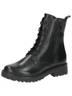 Botki damskie - CAPRICE Damskie sztyblety Lace Boot Heel 9-25217-43, Czarna papka, 39 EU - miniaturka - grafika 1