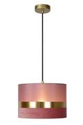 Lampy sufitowe - Lampa wisząca Lucide  różowa złota Regulowana wysokość  przed zamontowaniem - miniaturka - grafika 1