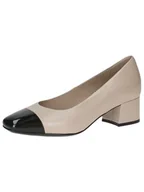 Czółenka - Caprice Damskie czółenka 9-22305-42, beżowe/czarne, 38 EU, Beżowy Black, 38 EU - miniaturka - grafika 1