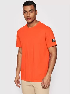 Koszulki męskie - Ecoalf T-Shirt Vent GATSVENTA8034MS22 Pomarańczowy Regular Fit - grafika 1