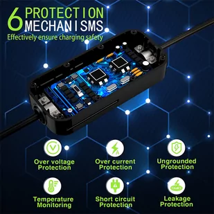 Qoltec Mobilna ładowarka do samochodów EV 2 w 1 typ2 | 7kW | 230V | CEE 5 PIN - Zabawki zdalnie sterowane - miniaturka - grafika 5