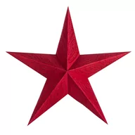 Ozdoby bożonarodzeniowe - Lampion ALLADIN STAR, gwiazda betlejemska, 5 ramion, 45cm, czerwona - miniaturka - grafika 1