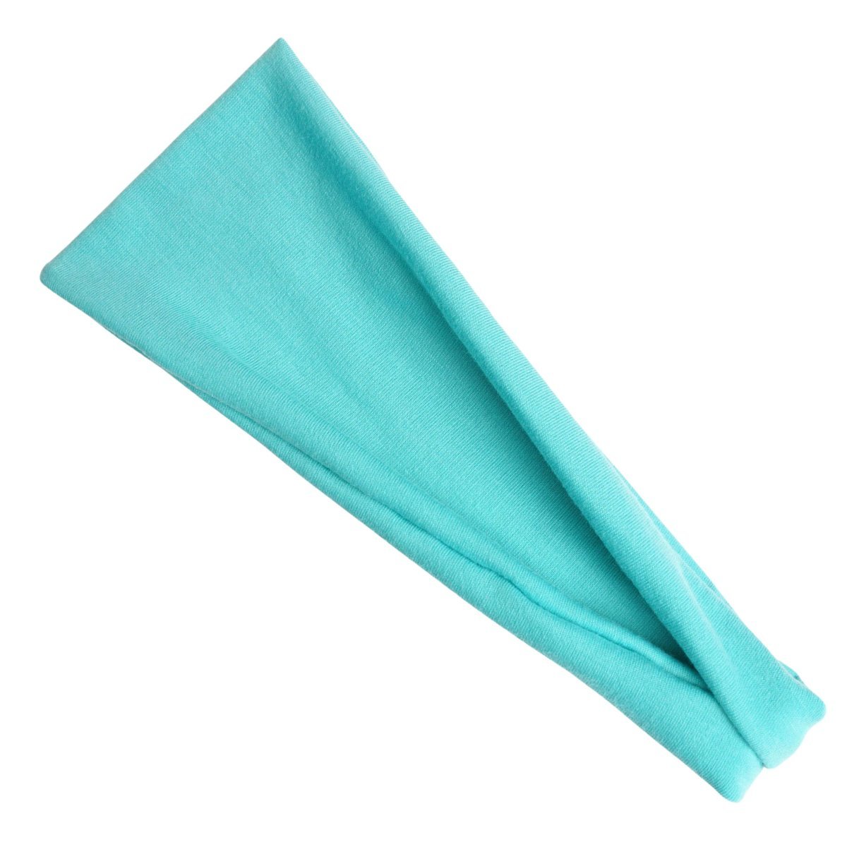 Opaska na Głowę Turkus do Włosów Szeroka Elastyczna Turban Gładka Wygodna