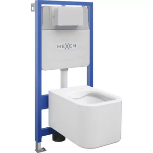 Mexen zestaw podtynkowy WC stelaż Fenix Slim z miską WC Elis, biały - Stelaże i zestawy podtynkowe do WC - miniaturka - grafika 1