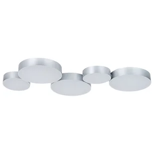 Lampa sufitowa LED 5-punktowa metalowa srebrna LUGA - Lampy sufitowe - miniaturka - grafika 1