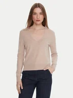 Swetry damskie - United Colors Of Benetton Sweter 1002D401Y Beżowy Regular Fit - miniaturka - grafika 1