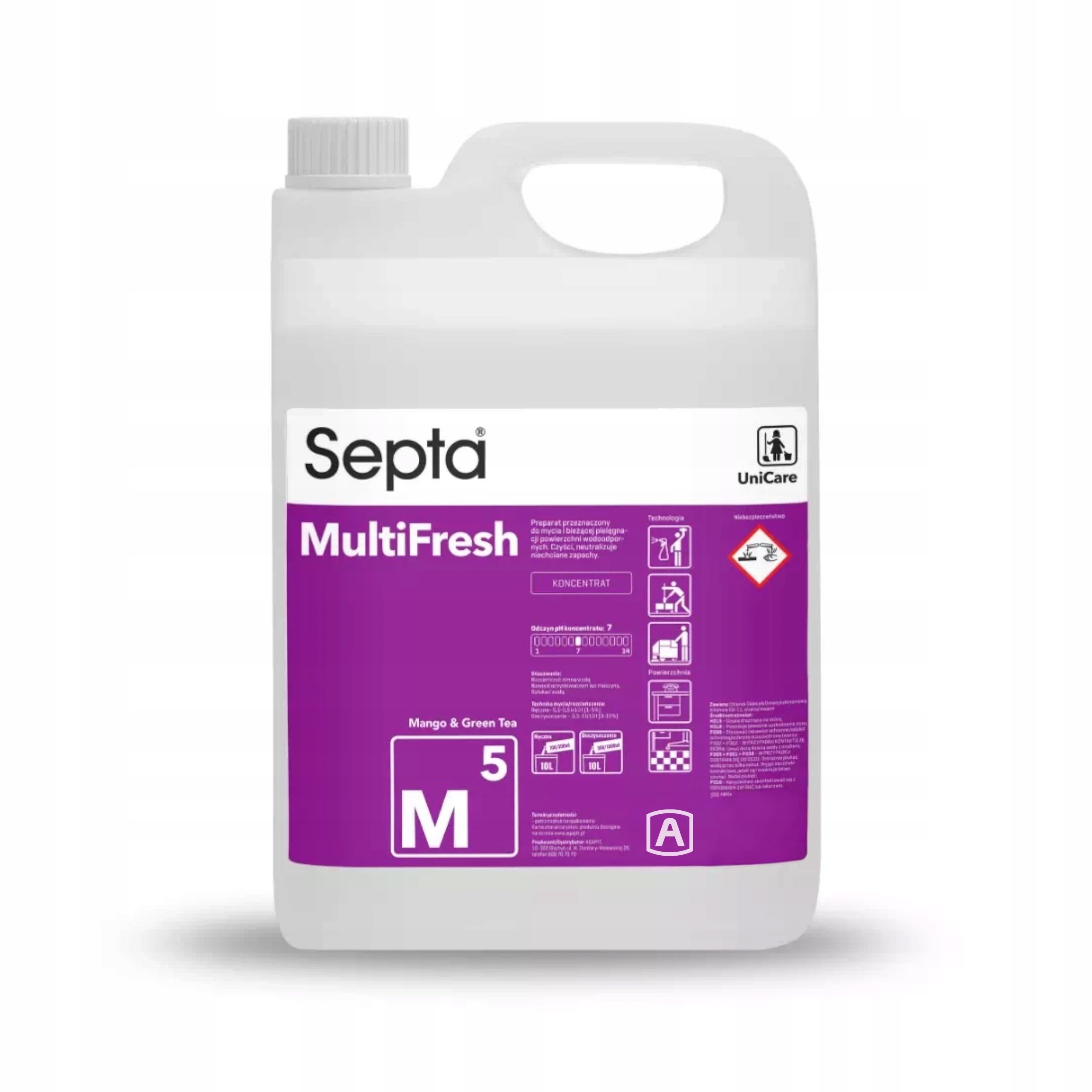 Septa Multifresh M5 Koncentrat Do Mycia Mebli Mango I Zielona Herbata 5L