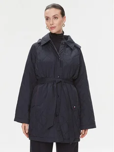 Tommy Hilfiger Kurtka przejściowa WW0WW40469 Granatowy Relaxed Fit - Kurtki damskie - miniaturka - grafika 1