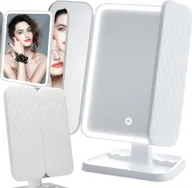 Lusterka do makijażu - Lusterko kosmetyczne Verk Lusterko kosmetyczne podświetlane led rozkładane lustro do makijażu premium Lusterko kosmetyczne podświetlane led rozkładane lustro do makijażu premium - miniaturka - grafika 1