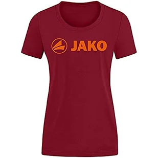 JAKO Promo T-Shirt damski czerwone wino/pomarańczowy neonowy 40 - Koszulki i topy damskie - miniaturka - grafika 1